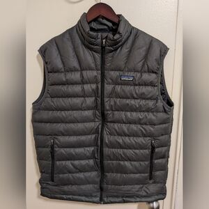 Patagonia Down Sweater Vest Grey Size M 2011 Repaired